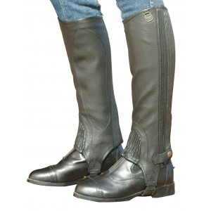 Stretch Ribbed Top Grain Half Chaps Ladies' Ovation®