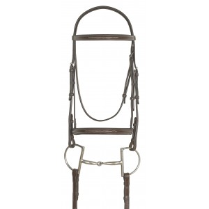 Elite Collection - Fancy Raised Traditional Crown Padded Bridle w/ Raised Fancy Laced Reins