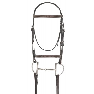 Camelot Gold™ Fancy Stitched Raised Bridle w/ Laced Reins
