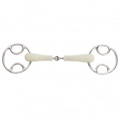 Jointed Ribbed Mouth Loop Ring Gag Bit