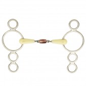 Happy Mouth® Copper Roller Mouth 2-Ring Pessoa Gag Bit