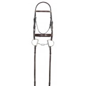 Classic Collection- Fancy Raised Comfort Crown Wide Noseband Bridle w/ Fancy Raised Laced Reins