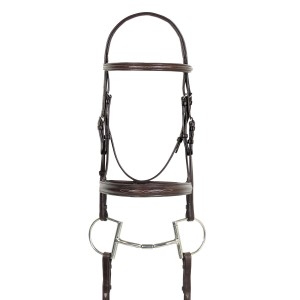 Camelot® Fancy Stitched Round Wide Padded Monocrown Bridle w/ Reins