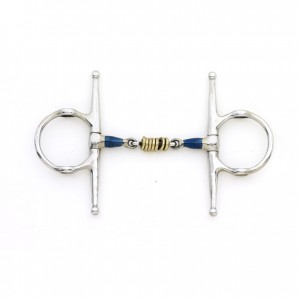 CENTAUR® Blue Steel Full Cheek Double Jointed Mouth w/ Loose Brass Roller Disks