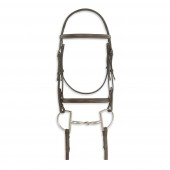 Ovation® Classic Colleciton- Plain Raised Comfort Crown Padded Bridle w/ Laced Reins