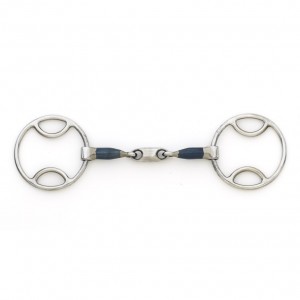 CENTAUR® Blue Steel Loop Ring Jointed Oval Mouth Gag