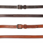 Harmohn Kraft Fancy Stitched Flat Belt- 5/8 Inch Wide