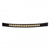 HK Americana Crystal Round Outline browband - 1 Inch Wide
