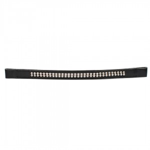 HK Americana Double Round Crystal browband - 1 Inch Wide